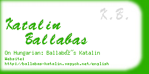 katalin ballabas business card